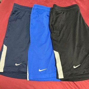 3 x Nike dry-fit medium shorts
